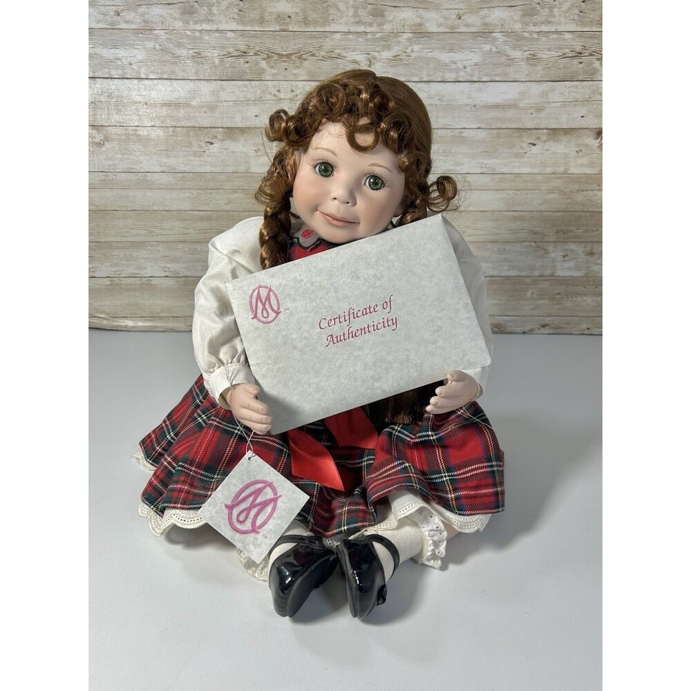 Marie Osmond Smart Cookie Toddler Doll #385/1000 Plaid School Uniform, Braids